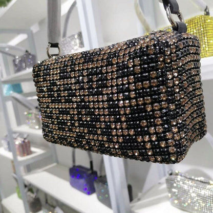 Evening Bag Purse Clutch Wedding Small Handbag Women Rhinestone Shoulder Bag 1PC
