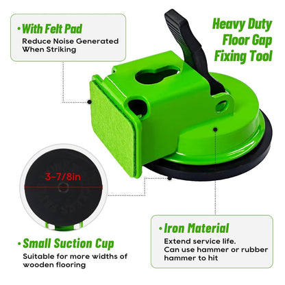 Heavy Duty Floor Gap Fixer Tool, Made of Iron & Enhanced Suction Cup. with 5Pcs