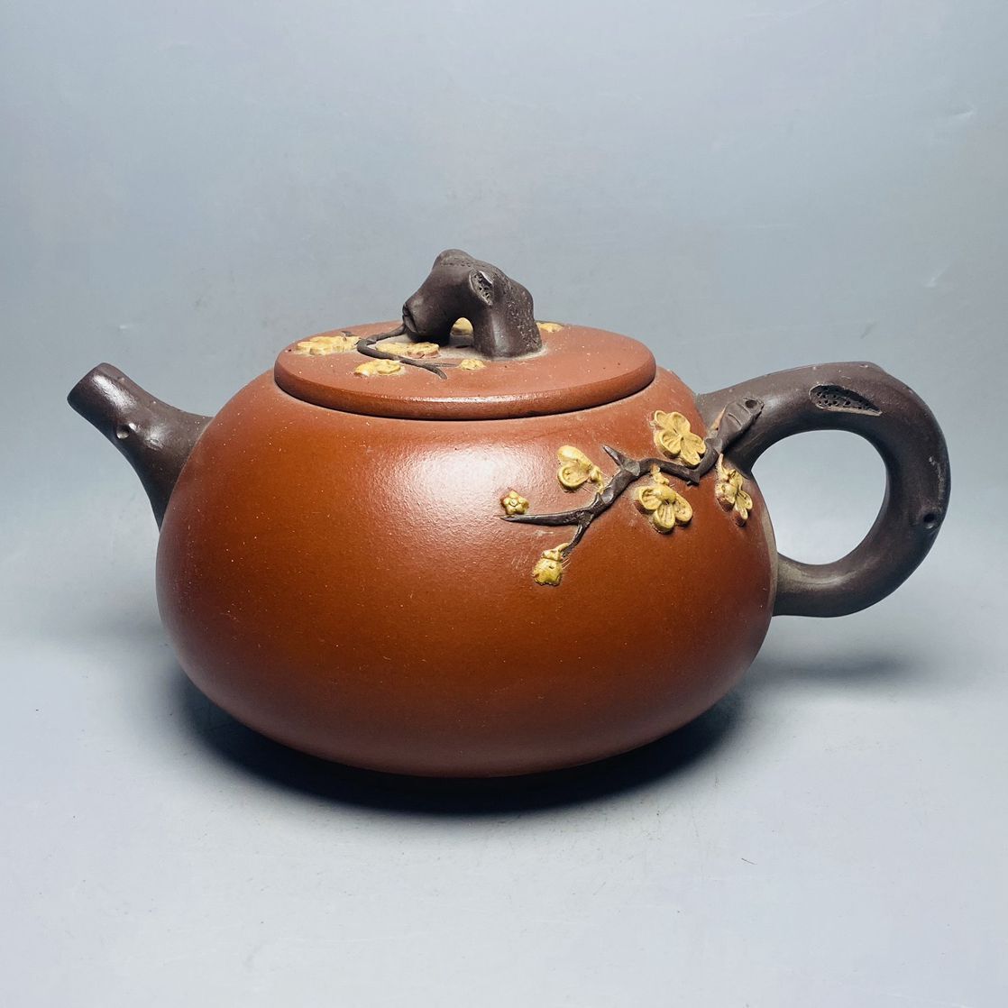Vintage Chinese Yixing Purple Clay Teapot Zisha Ceremony Plum Blossom Tea Set