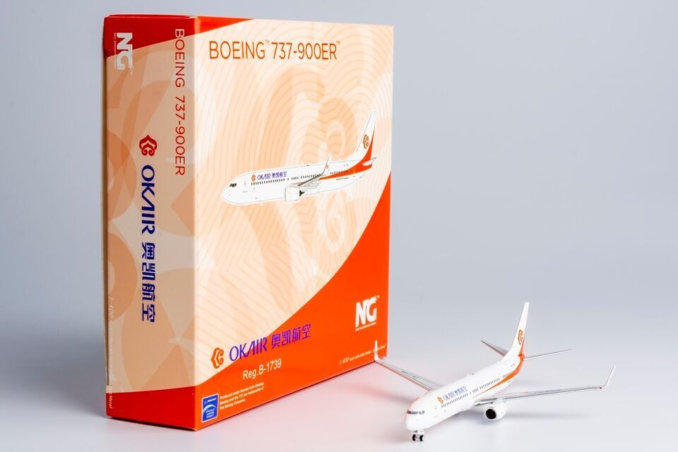 1:400 NG Model Okay Airways BOEING 737-900ER Passenger Airplane Diecast Model