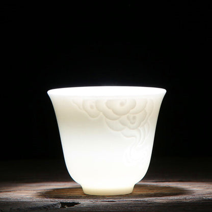 Dehua White China Porcelain Tea Cup Master Cup Of Tea Creative Kungfu Tea Cup
