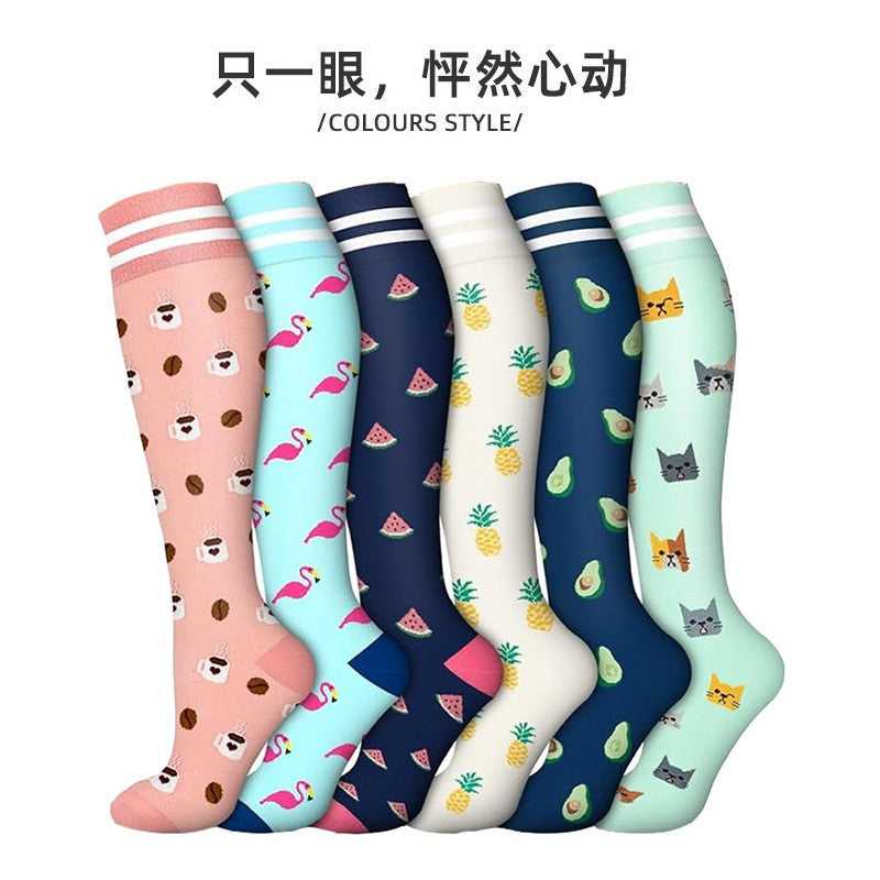 5/6pairs Compression Socks Stockings Womens Mens Knee High Medical