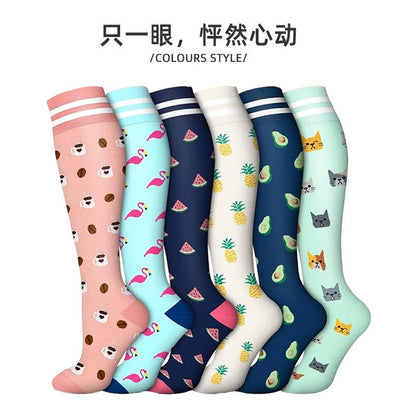 5/6pairs Compression Socks Stockings Womens Mens Knee High Medical