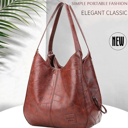 Shoulder Bag Women Capacity Ladies Hand Bags Vintage PU Leather Women Bag