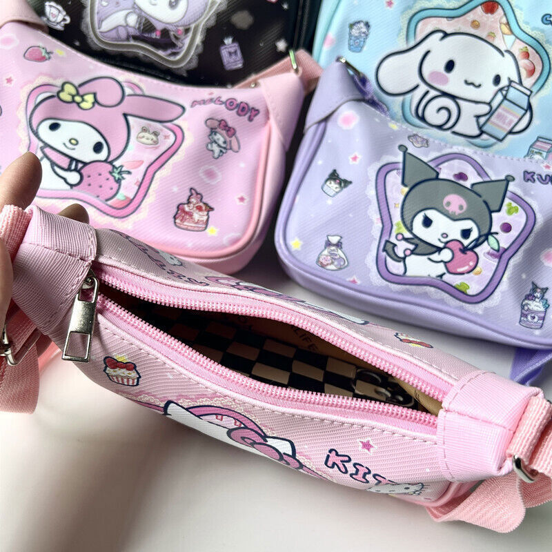 Kuromi My Melody Pompompurin Cinnamoroll PU Crossbody Shoulder Bag Shoulder Bag