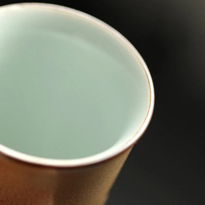 Green Mountain Ceramic Teacup Chinese Kung Fu Cup of Tea