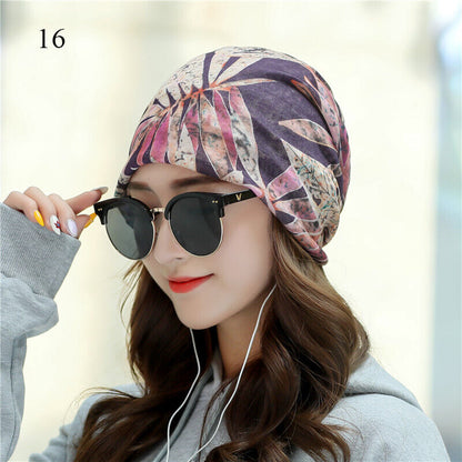 Women's Turban Cap Spring and Summer Outdoor Hat Breathable Pullover Cap Thin