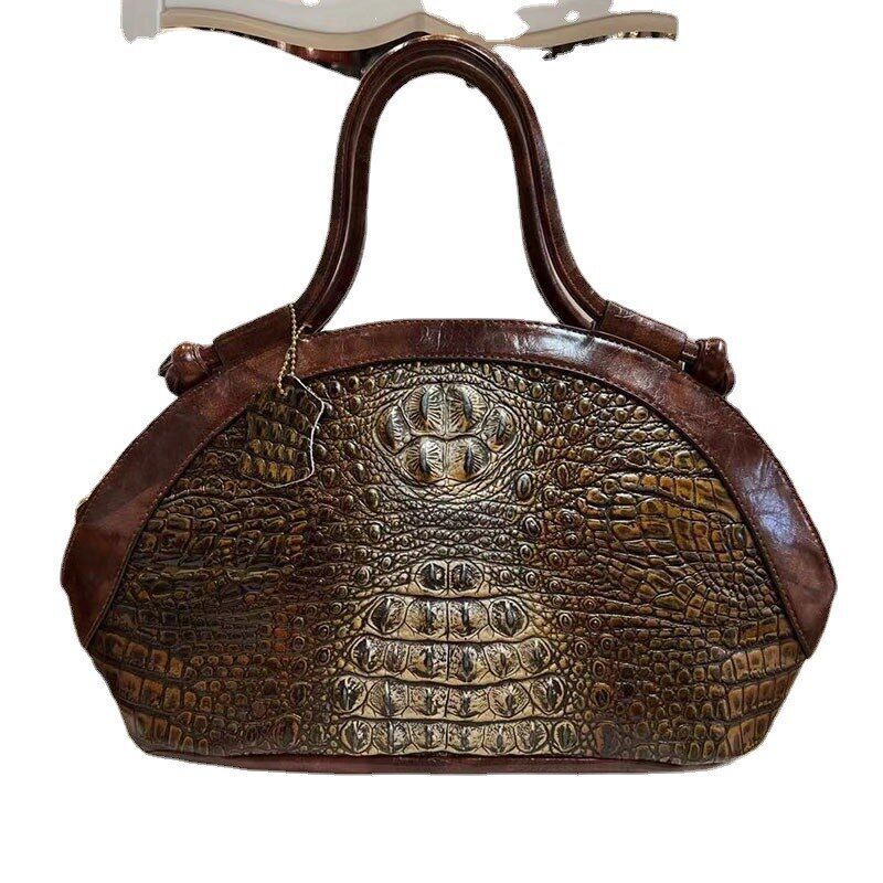 Luxury Shoulder Bag Pattern Handbag Genuine Leather Crossover Purse 31*11*22 CM