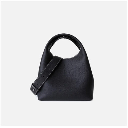 Women Bucket Bag Cowhide Bag High Grade Ladies Handbag New Winter