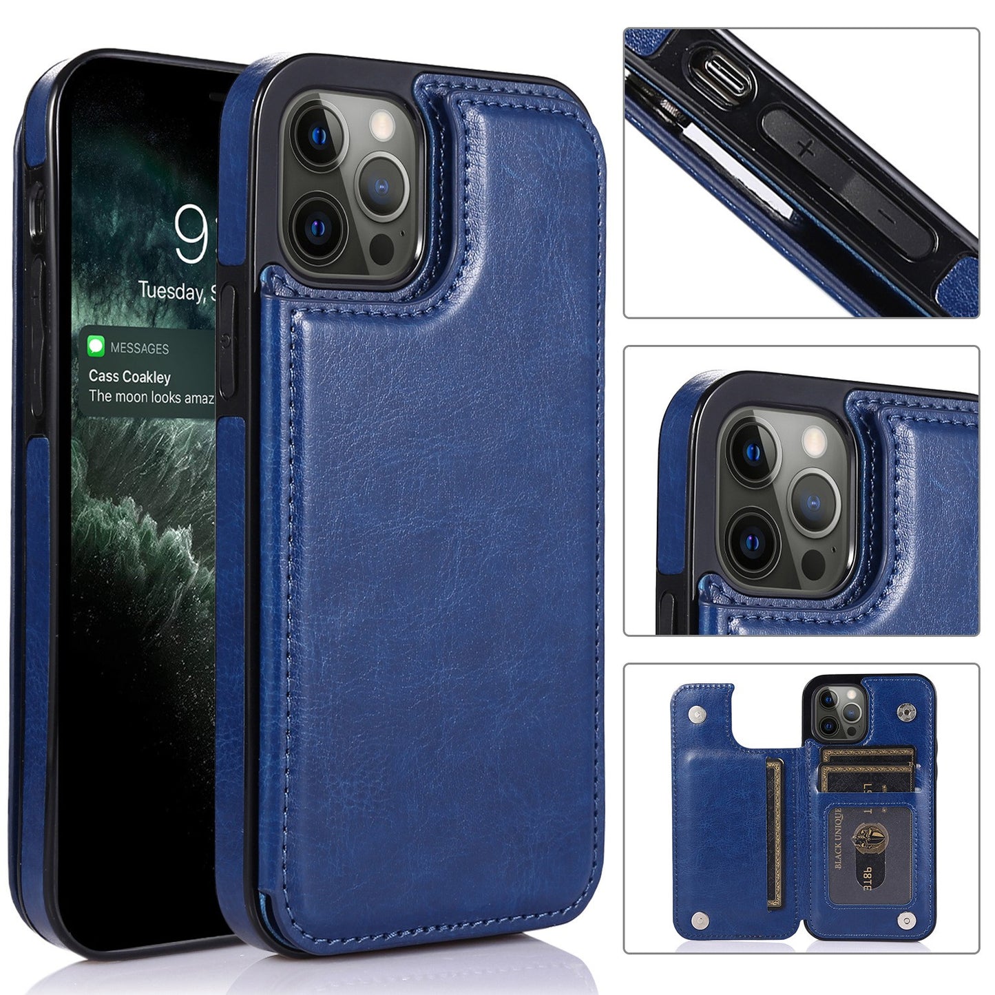 PU Leather Card for iPhone 17/16/15/14/13 Multifunctional Flip Cell Phone Case