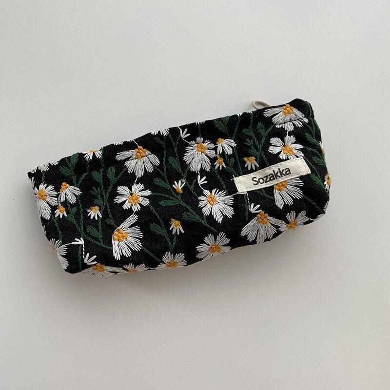 Travel Cosmetic Toiletry Purse Wash Bag Makeup Bag Retro Flowers 25*18*5 CM 1 PC
