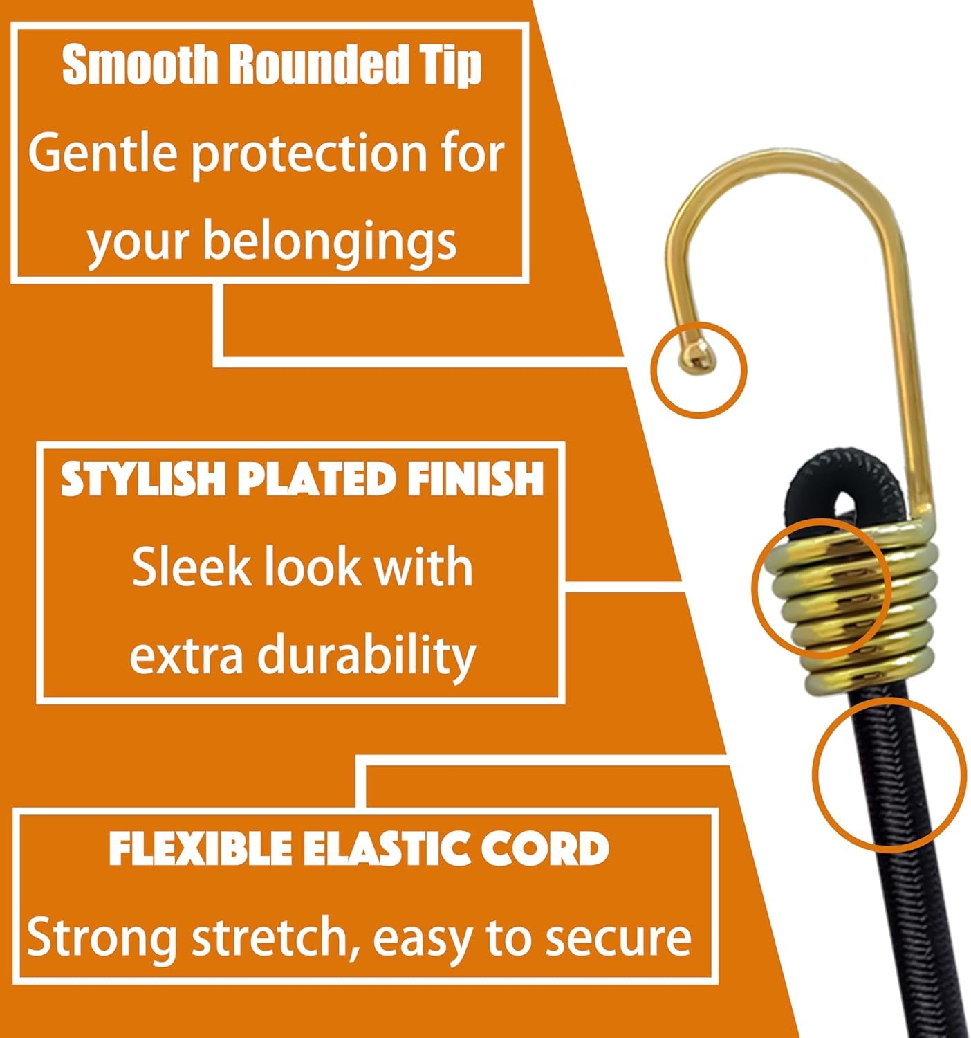 Mini Bungee Cords with Hooks, 22-Piece Assortment: (2", 4", 6", 8", 10", 12") Sm