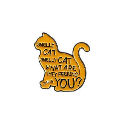 Cat Animal Funny Enamel Pin Brooch Bag Lapel Pin Cartoon Badge Pin Jewelry Gift*