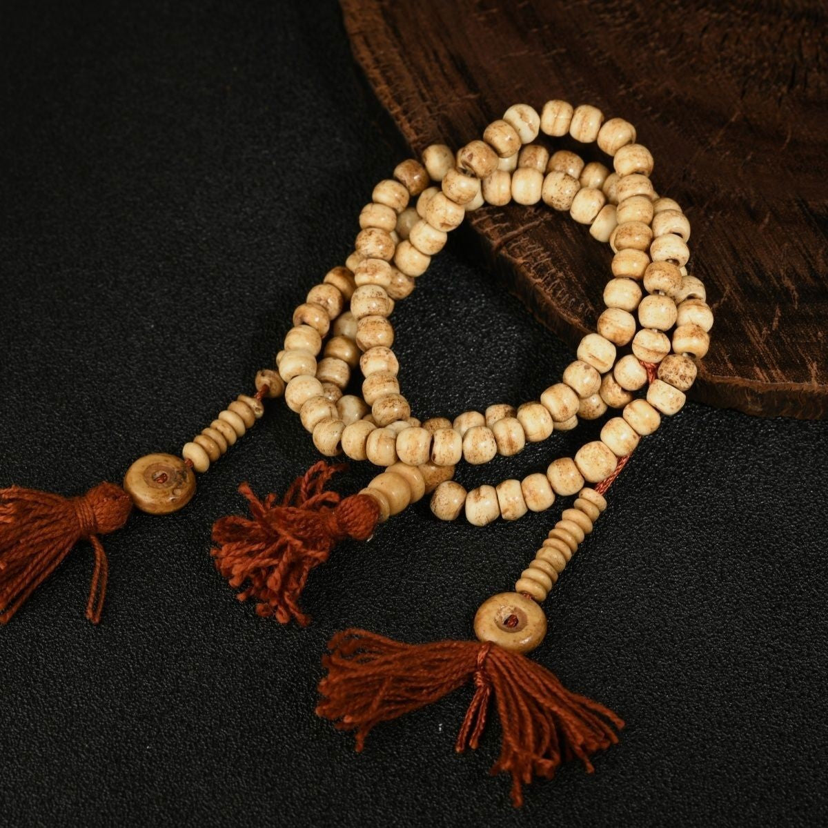 108 Prayer Beads Buddhist Mala Necklace Vintage Style Rosary