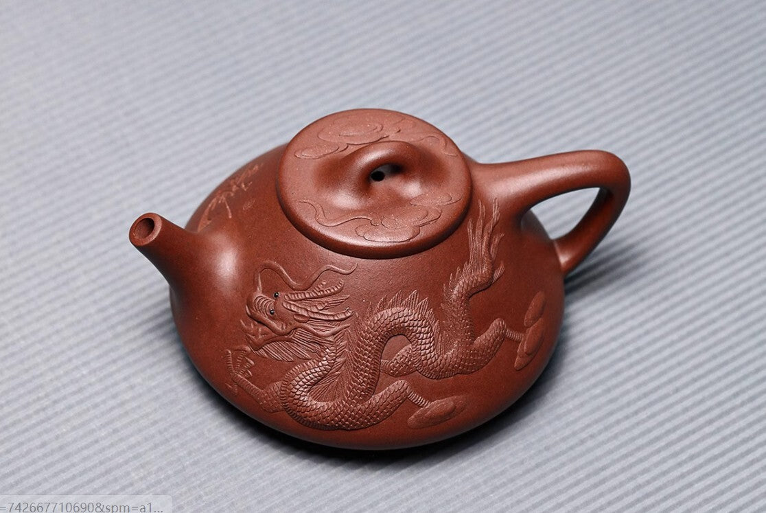 300cc chinese Yixing Handmade Zisha teapot DiCaoQing Ni Dragon Hu Gongfu Tea Pot