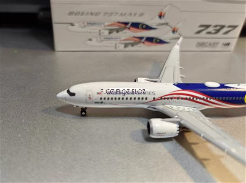 for JC Wings Malaysia Airlines for Boeing B737 MAX 8 9M-MVA 1:400 Aircraft Model