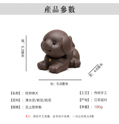 Purple Sand Tea Pet Dog Decoration Sculpture Tea Table Tea Set Tea Ceremony