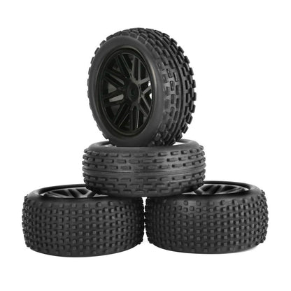 4Pcs Rubber Wheel Tires Wheel Hub For Wltoys 1/10 1/12 1/14 104001 124019 RC Car