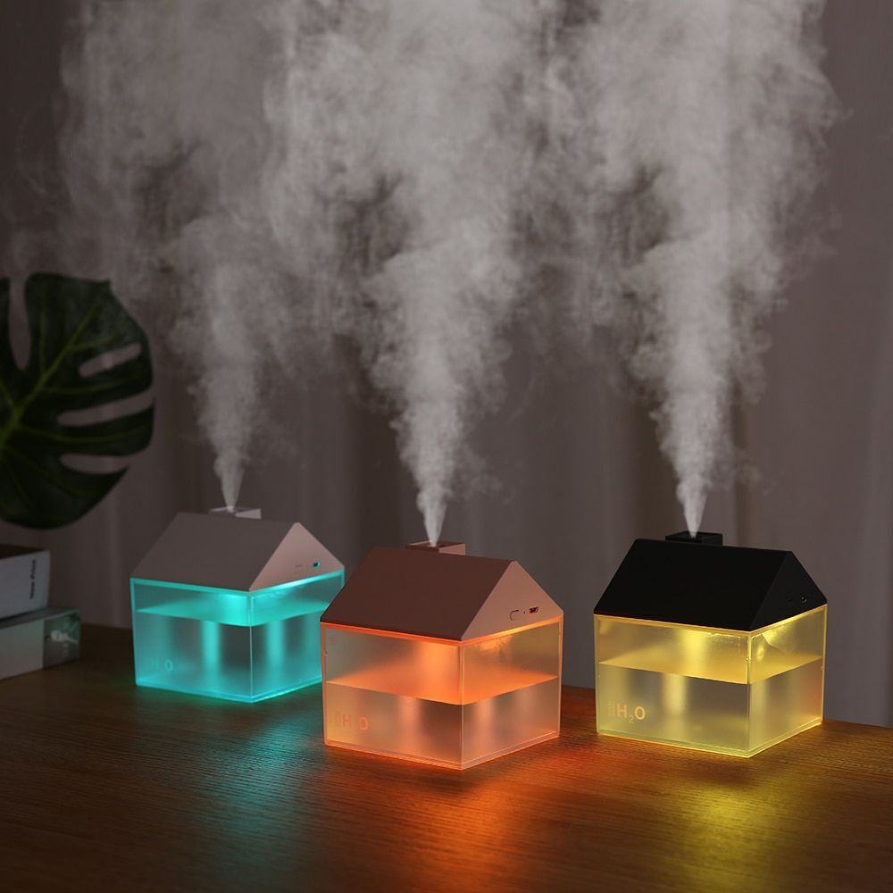 Air Humidifiers 3 In 1 USB House Ultrasonic Mist Maker Aroma Diffusers 250ml ABS