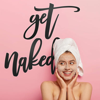 18”X 25” Get Naked Sign for Bathroom Wall Decor Bath Word Art Metal Letters