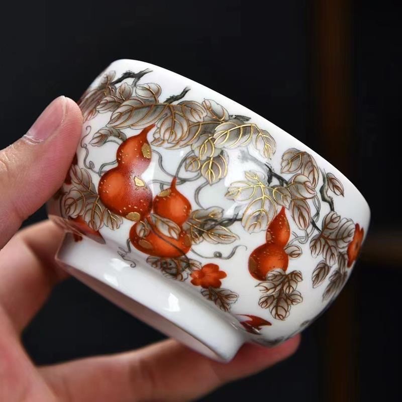 1pc Hulu Little Arhat Master Single Cup Ceramic Kung Fu Tea Set