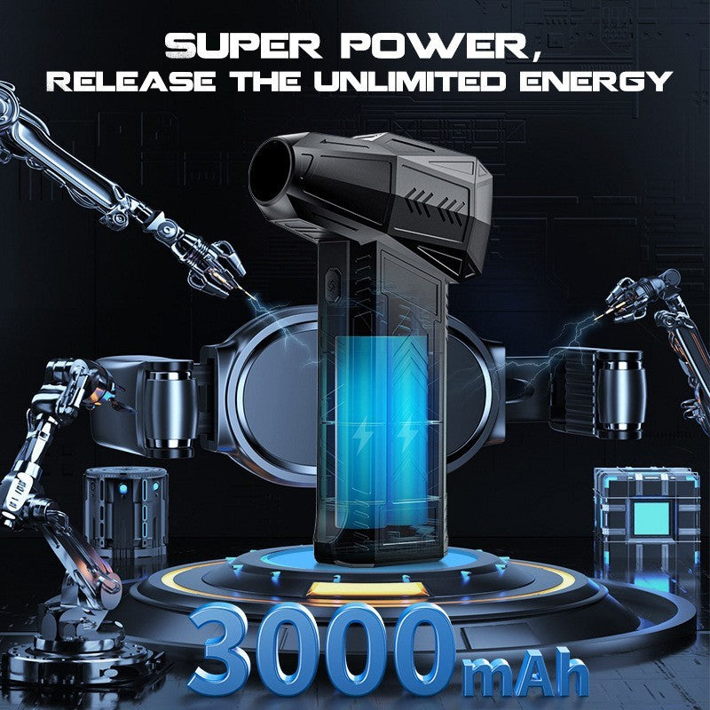 Compressed Air Duster, Super Powerful 130000 RPM MiNi Portable Drum Blower Fan