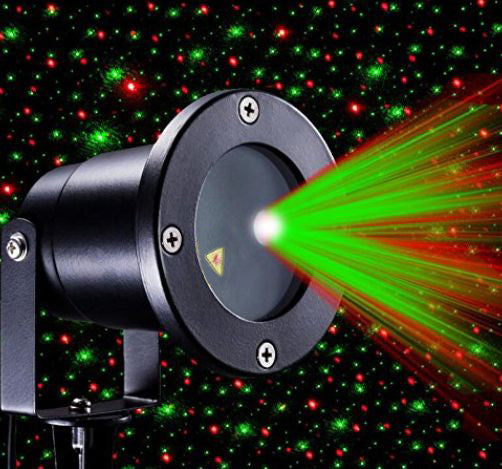 Waterproof IP65 Green and Red Star Show Laser Projector with IR Remote