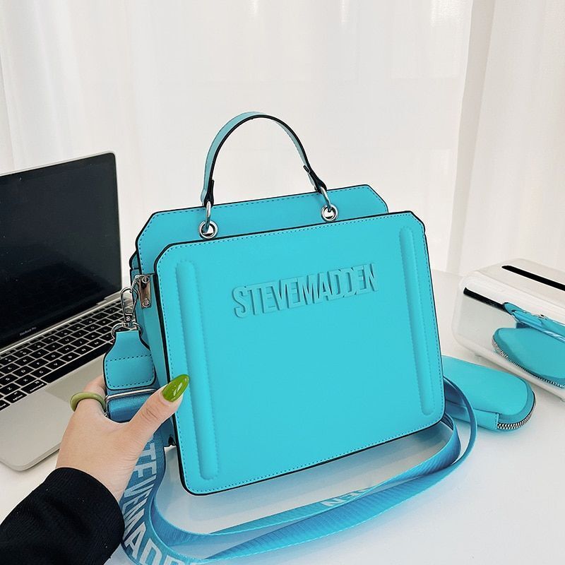 Luxury Shoulder Tote Bag Handbag Black White Red Blue Yellow Green Pink Purse