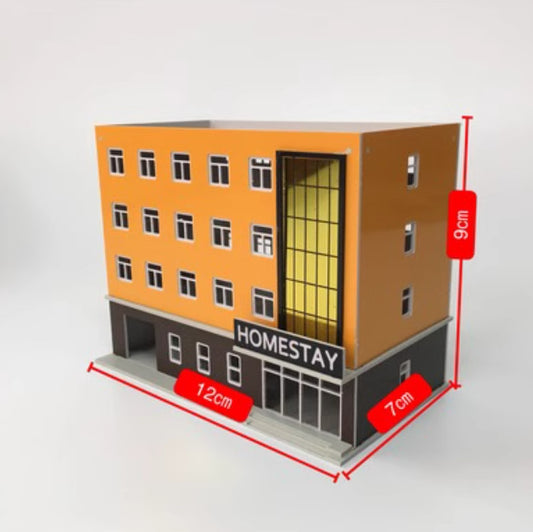 1/150 Scale Models Railway Scenery Layout Budget Hotel