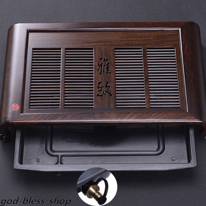 handmade carved tea tray ebony tea table solid wood tea board wooden with layers
