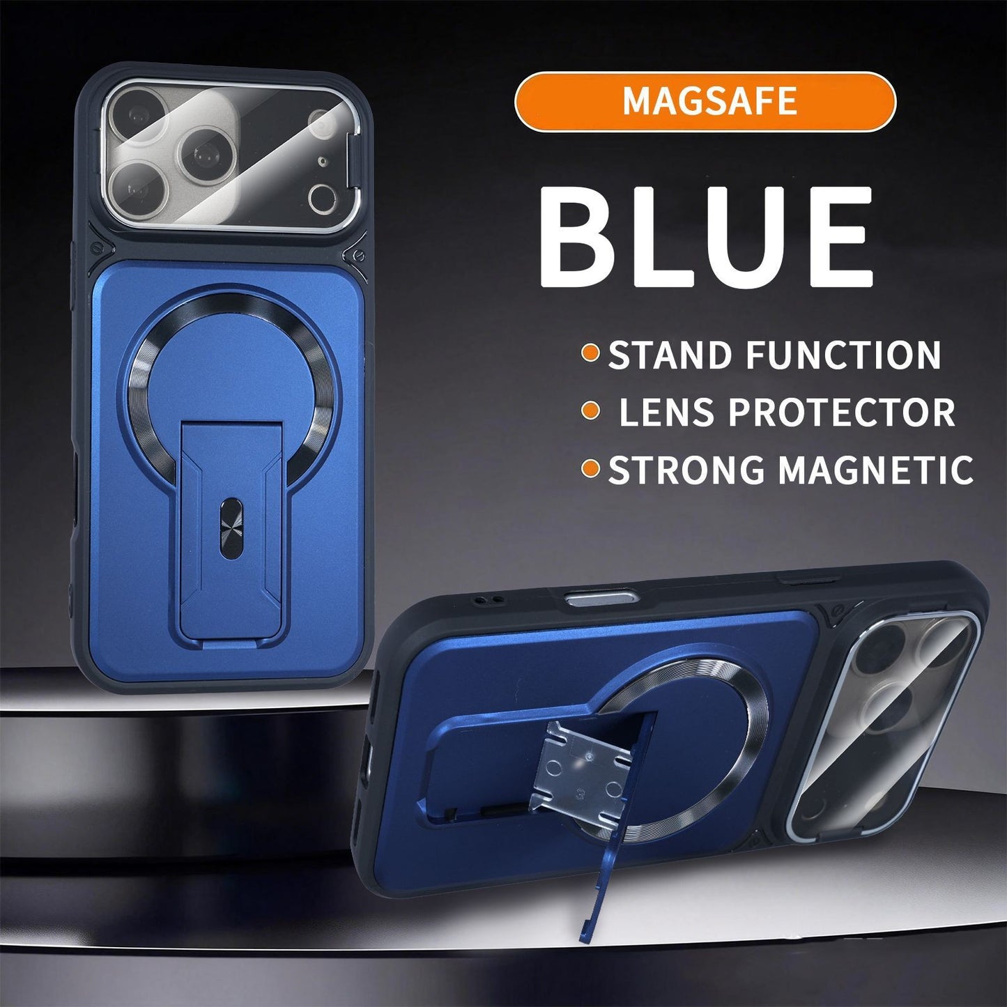 For iPhone 17 Pro Max/16/15/14 Magnetic Phone Case Storage Stand