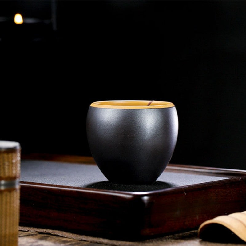 One Cup Real Yixing Zisha Purple Clay Tea Cup Floral Relief Handmade Master Cup