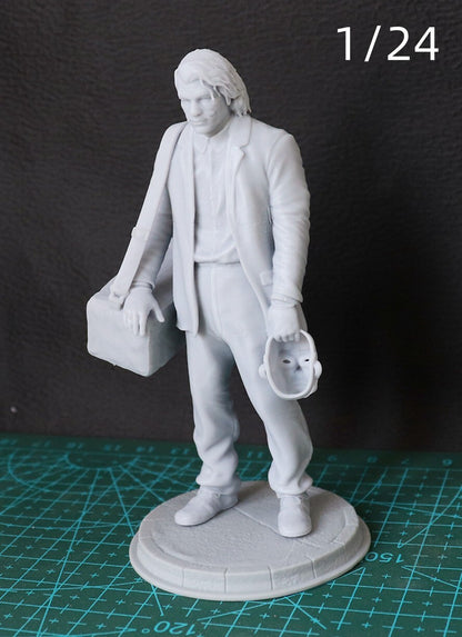 1/24 resin figure model kit H/75mm Movie character clown Unassembled 3D printing
