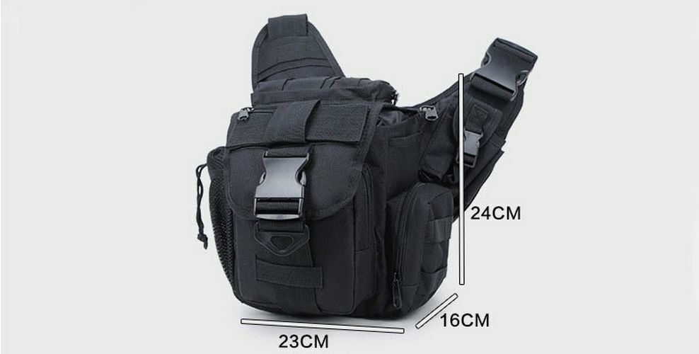 Tactical Shoulder Bag Sling Backpack Camping Hunting Hiking Waterproof Nylon 1PC
