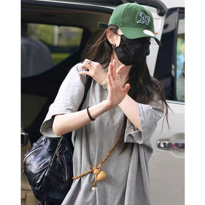 New Chinese Gourd Green Sandalwood Beaded Necklace Phone Crossbody Chain Women