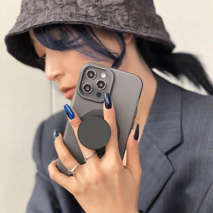 Genuine Carbon Fiber Magnetic Phone Grip Compatible with Magsafe，Collapsible Mob