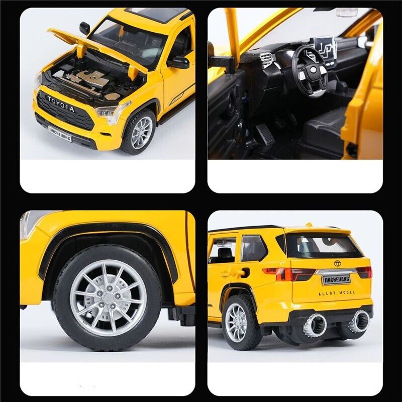 1:24 Toyota Sequoia SUV Druckguss Modell Auto Fahrzeug zur Simulation Sounds Lichter-