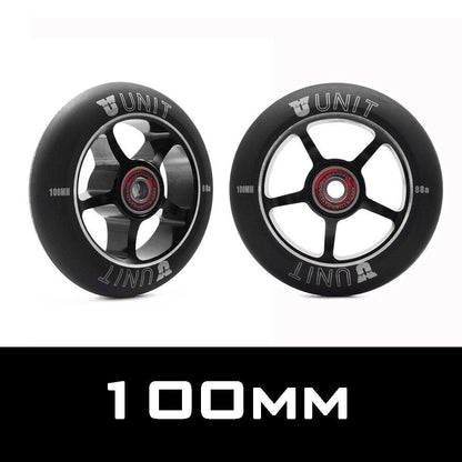 2 High Precision Aluminum Alloy Hub Scooter Wheel Heavy Speed Roller 100mm 88 A