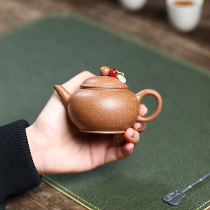 120ml China Tea Level Pot Marked Ball Shaped Infuser Hole Real Yixing Zisha Clay