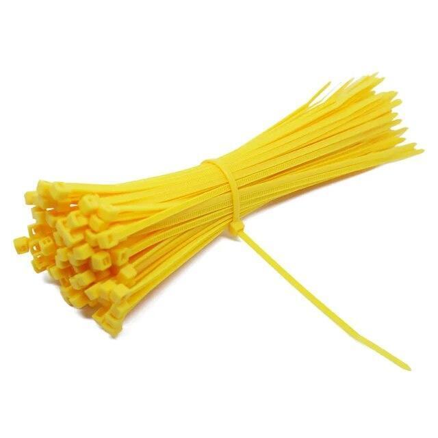 100 Pcs 2.5mm*150mmSelf Locking Nylon Cable Ties Plastic Zip Tie Binding Wrap