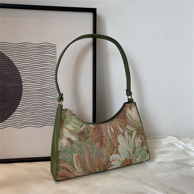 Shoulder Bag Handbags Printed Purse Handbags Tote Bag 25*16*7CM Zipper Floral