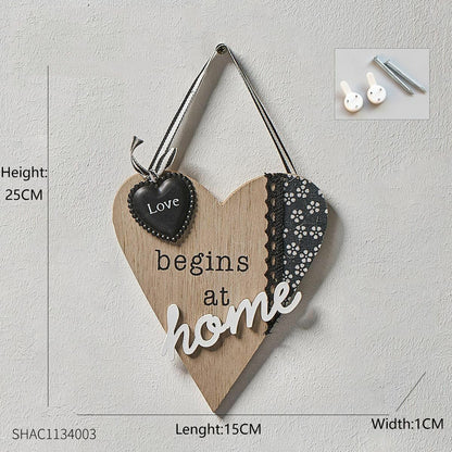 Key Holder Hanger Wall Hanging Wood Wall Organizer Rectangle House Shape Rack