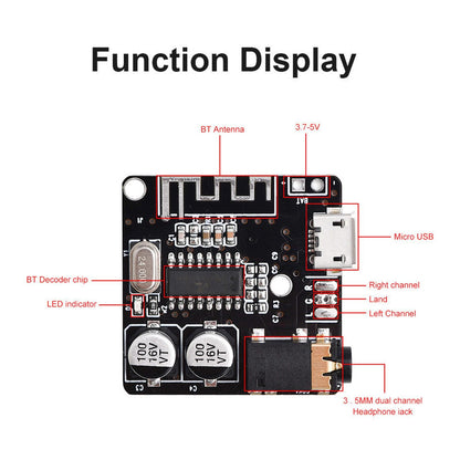 2Pcs Electric Bluetooth 5.0 Stereo Sound Amplifier Circuit Board Module Part