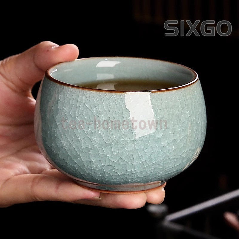 140ML Exquisite Ceramic Ice Flower Master Cup Tea Cup Decoration Ornament
