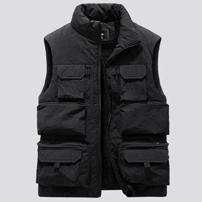 Men's Vest Coat Sleeveless Jacket Waistcoat Workwear Tops Cargo Vest Windbreaker