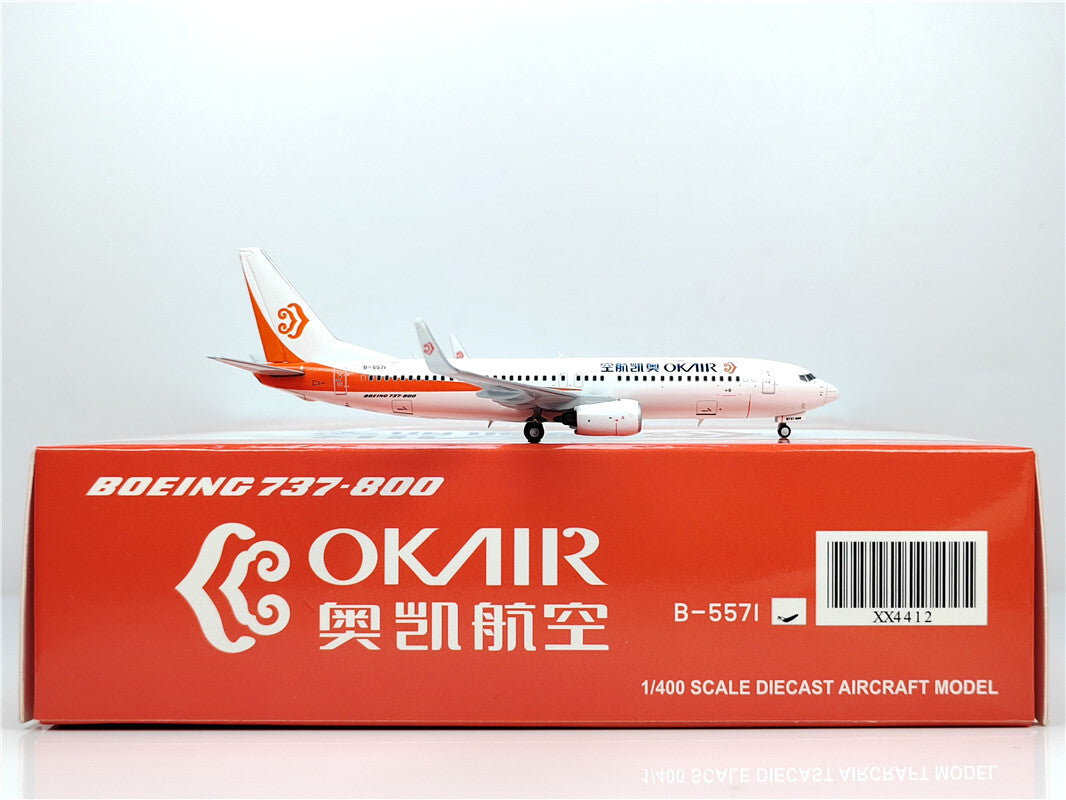 1:400 JC Wings OKAIR BOEING B737-800 Passenger Airplane Diecast Model
