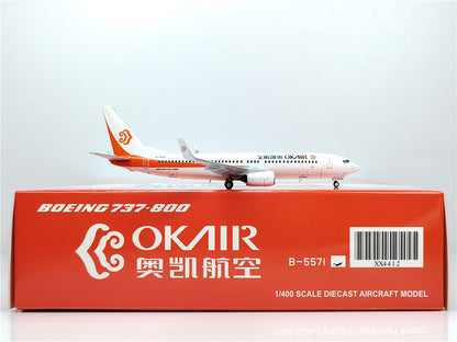 1:400 JC Wings OKAIR BOEING B737-800 Passenger Airplane Diecast Model