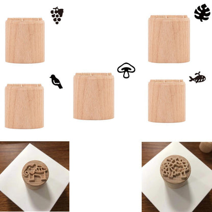 Pottery Stamp Clay Wooden Modeling Textured Pattern Ceramic Embossing Seal Tools
