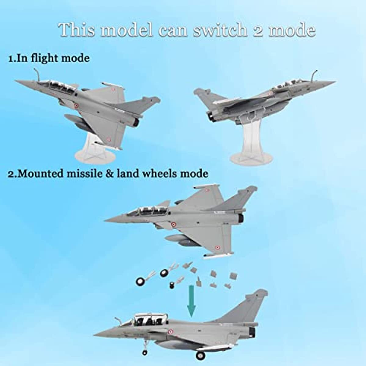 1:72 Rafale Metal Fighter Attack Plane Model French air Force Airplane Mode