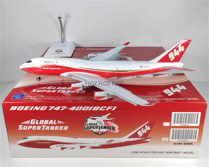 1:200 JC Global Super Tanker Services for Boeing B747-400F N744ST Flaps down